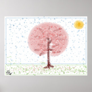 Sakura Tree Poster