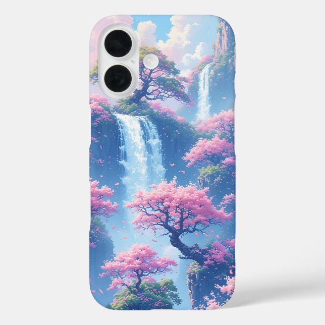 Sakura Waterfall Paradise Case-Mate iPhone Case (Back)