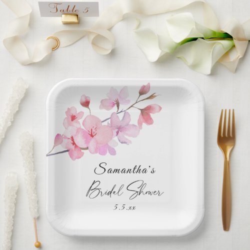 Sakura _ Wedding Bridal shower Paper Plates