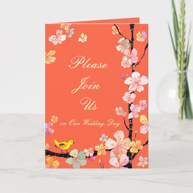 Sakura Wedding Invitation Card (Front)