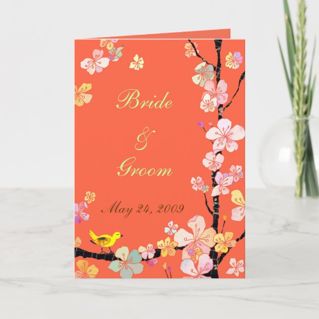 Sakura Wedding Invitation Card (Front)