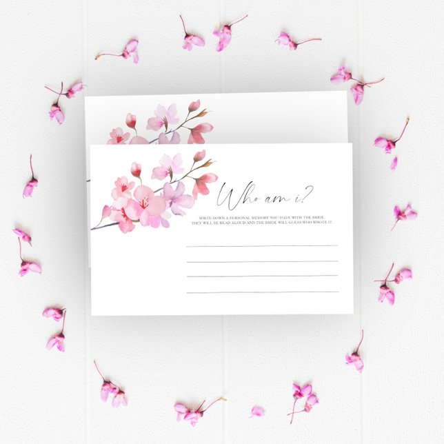 Sakura - Who am I bridal shower game Stationery (Creator Uploaded)