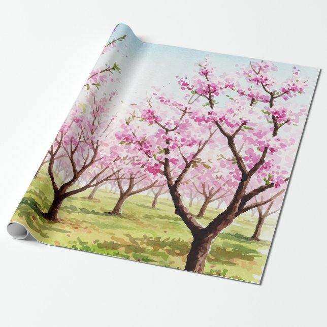 Sakura Wrapping Paper (Unrolled)