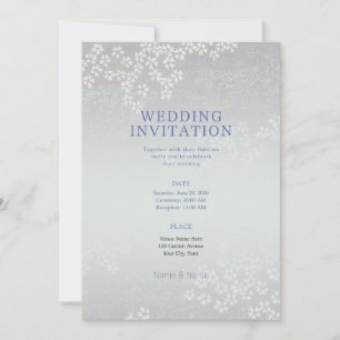 Sakuragawa Japanese Cherry Blossom River Wedding Invitation