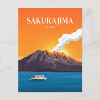 Sakurajima Japan Postcard