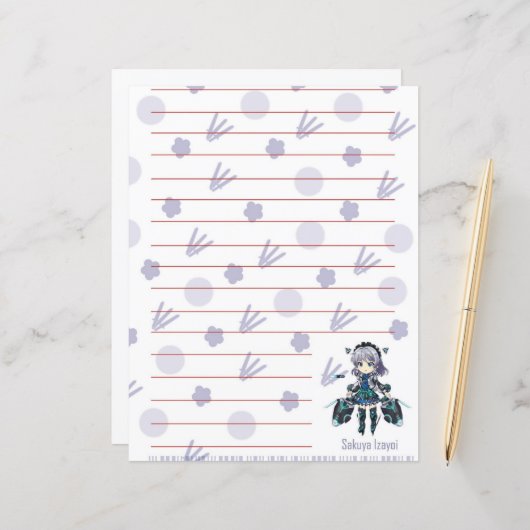 Sakuya Izayoi TOUHOU LOSTWORD Sheet (Front/Back In Situ)