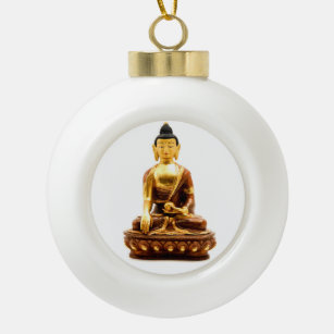 Sakyamuni Buddha Ceramic Ball Christmas Ornament