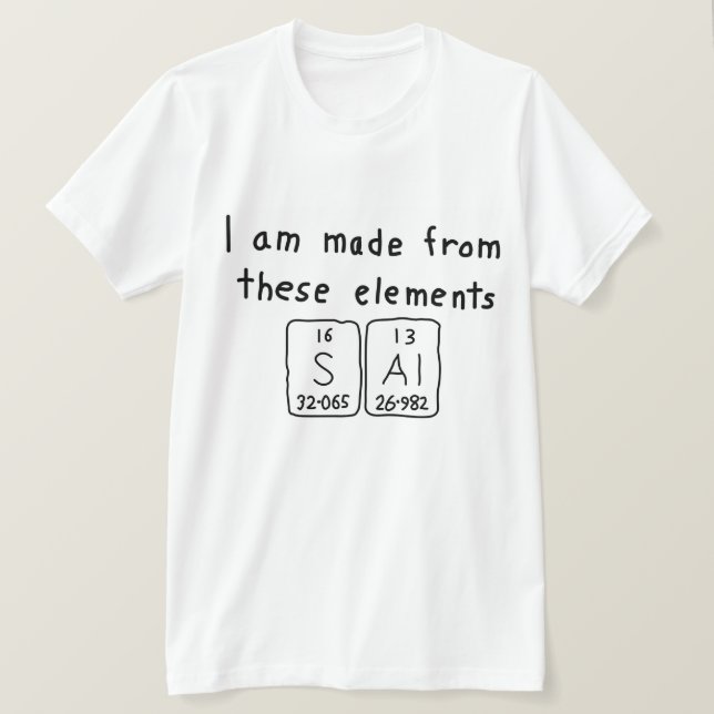 Sal periodic table name shirt (Design Front)