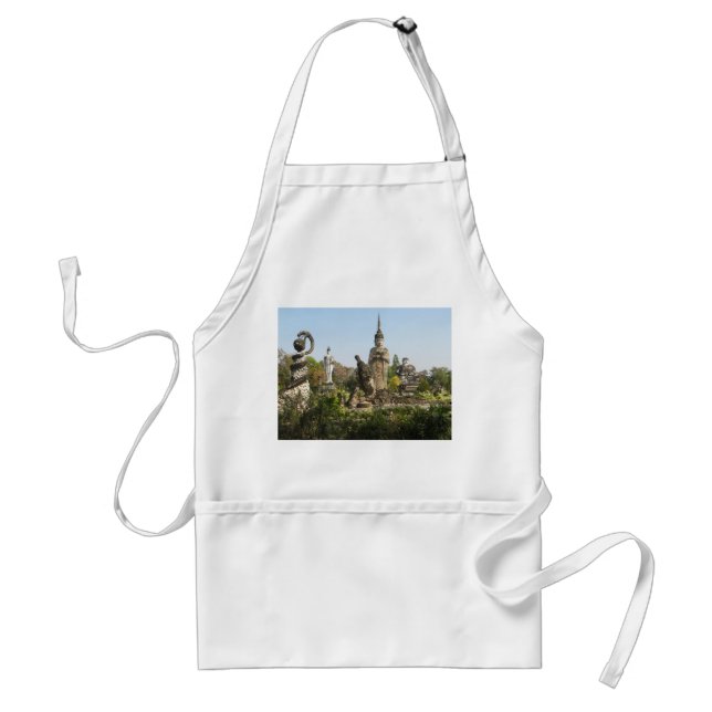 Sala Keo Kou, Nong Khai, Thailand Adult Apron (Front)