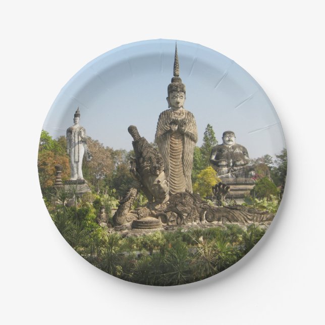 Sala Keo Kou, Nong Khai, Thailand Paper Plates (Front)