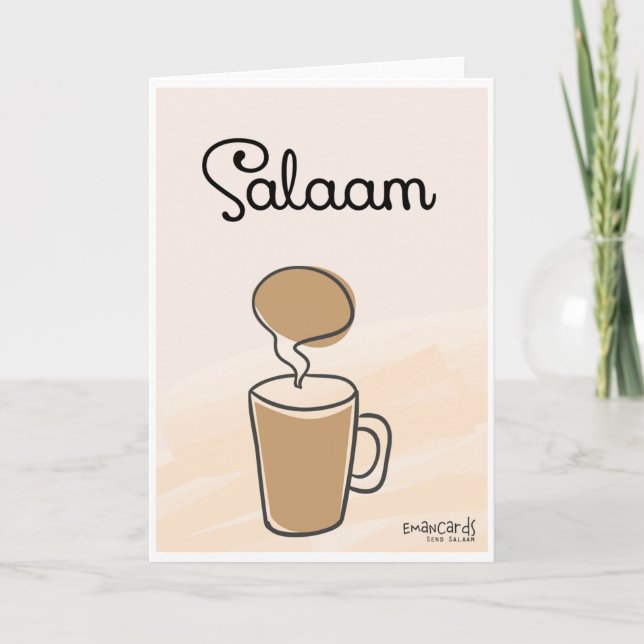 Salaam & Dua - Tea cup Card (Front)