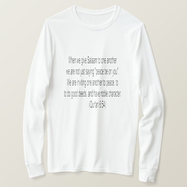 Salaam Message T-Shirt (Design Front)