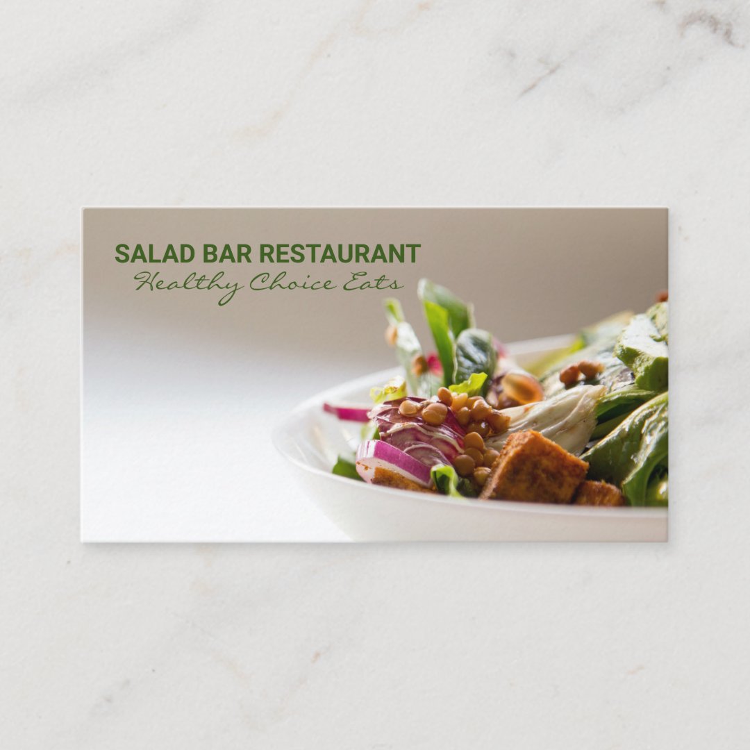 Salad Bar Culinary Business Card Zazzle