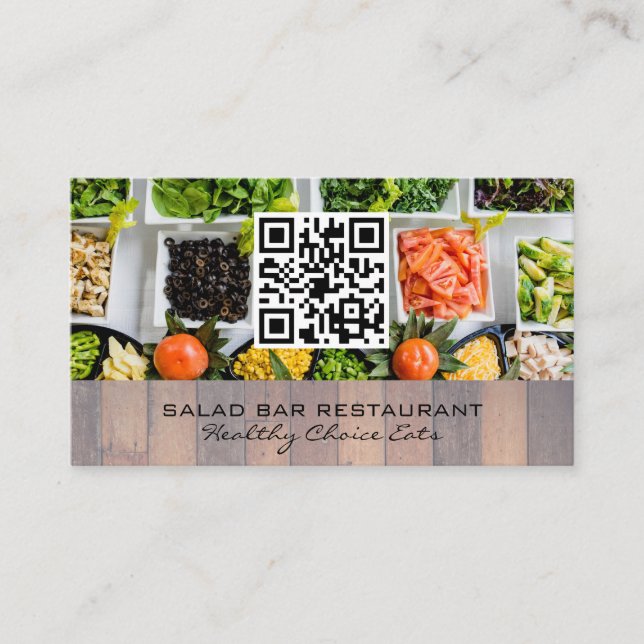 Salad Bar | Culinary | QR Code Business Card (Front)