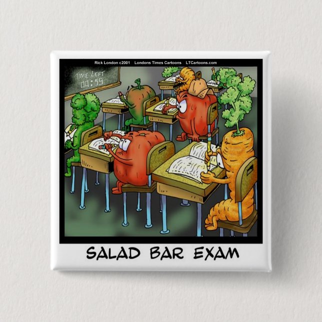 Salad Bar Exam Funny Button (Front)