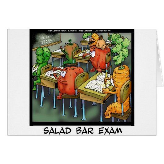 Salad Bar Exam Funny Cards (Front Horizontal)