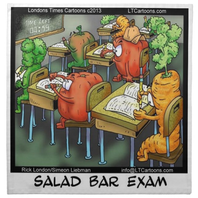 Salad Bar Exam Funny Cloth Napkin (Front)