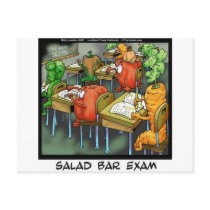 Salad Bar Exam Funny Postcard Salad Bar Exam Funny Postcard