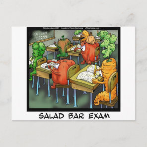 Salad Bar Exam Funny Postcard
