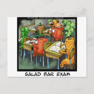 Salad Bar Exam Funny Postcard