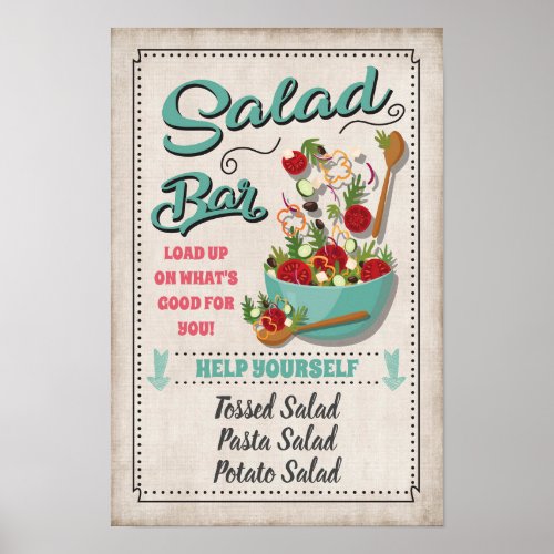 Salad Bar Party Sign
