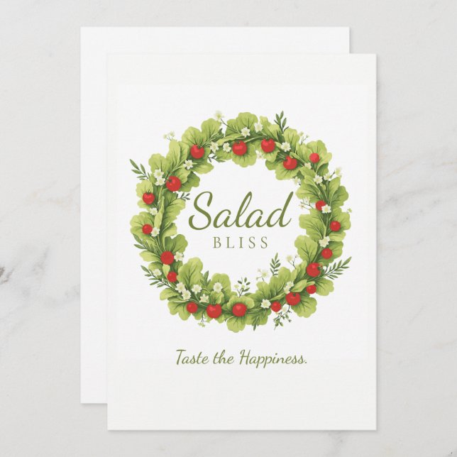 Salad Bliss Invitation (Front/Back)