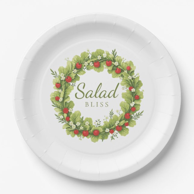 Salad Bliss Paper Plates (Front)