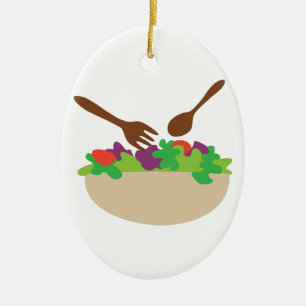 Salad Bowl Ceramic Ornament