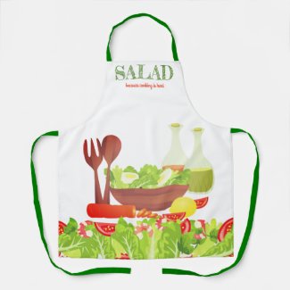 Salad cooking is hard personalized kitchen