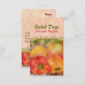 Salad Days Health Buffet Business Card (Front/Back)