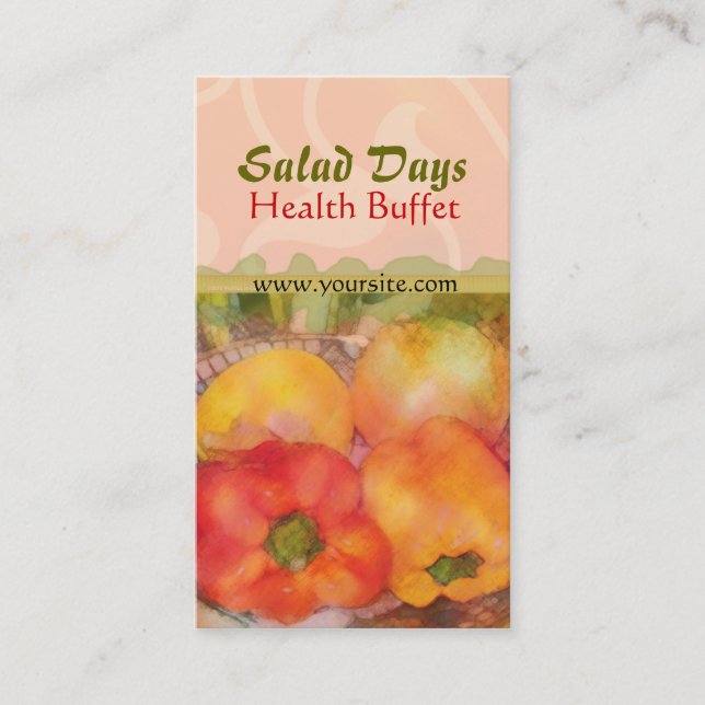 Salad Days Health Buffet Business Card (Front)