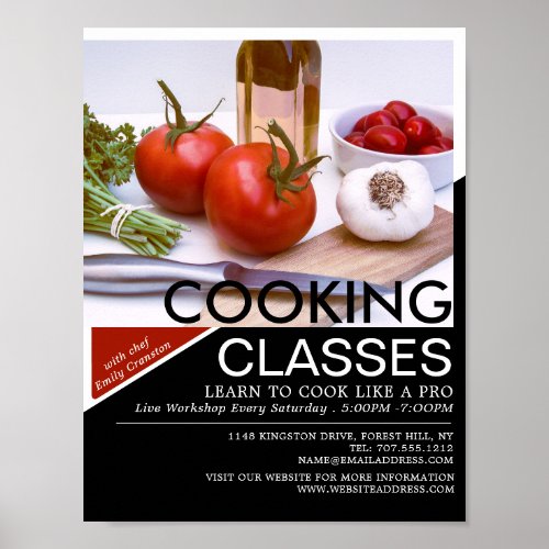 Salad Display Cooking Classes Advertising Poster