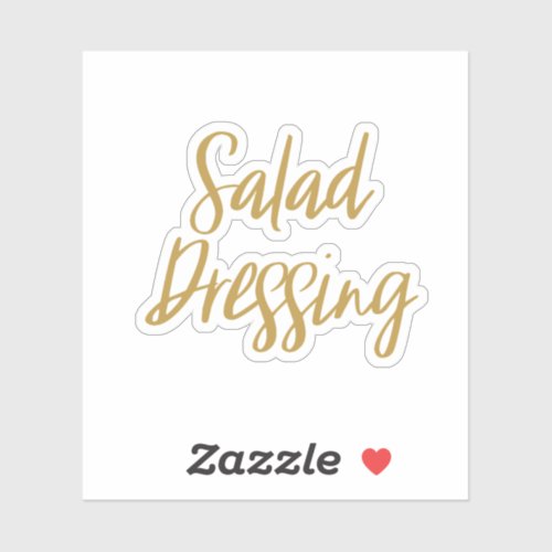 Salad Dressing Storage Sticker