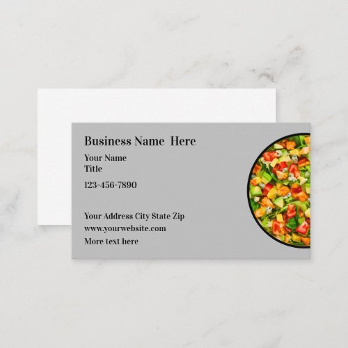 Salad Food Vegetarian Theme Business Card