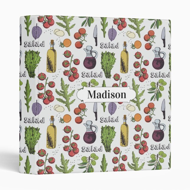 Salad Pattern custom name binders (Front/Spine)