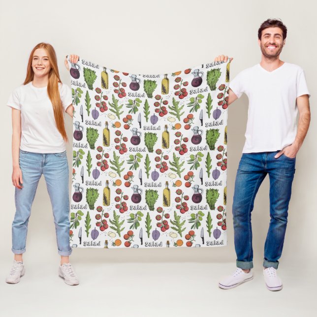 Salad Pattern fleece blankets (In Situ)