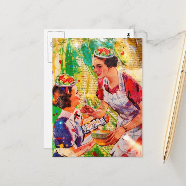 Salad Plate Hats  Postcard (Front/Back In Situ)