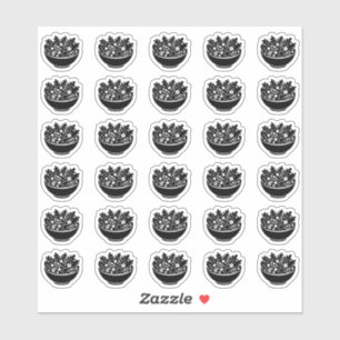 Salad Wedding Place Card Meal Menu Choice Sticker