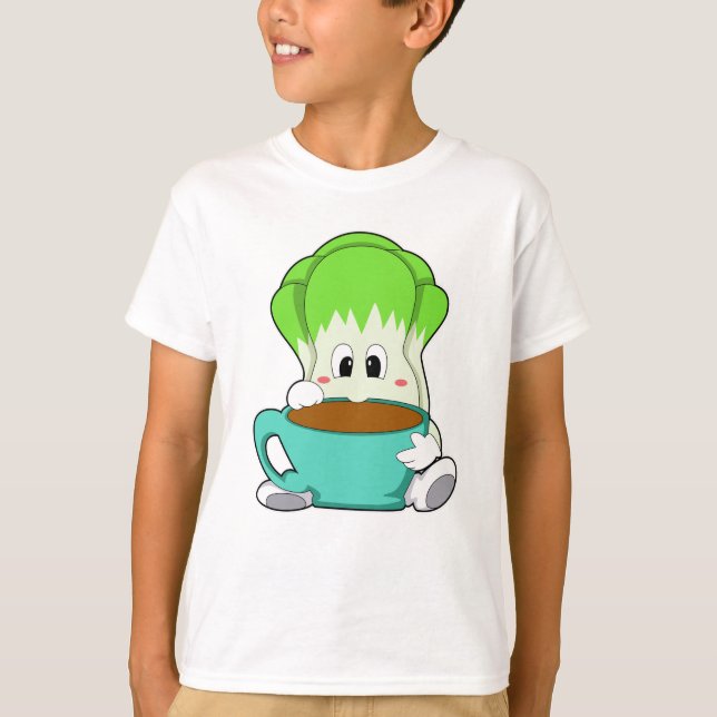 Salad with Cup of Coffee T-Shirt (Front)
