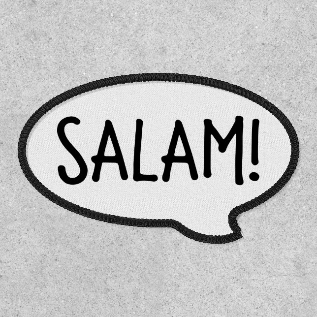 Salam! Azerbaijan Greeting Hello Speech Bubble Patch (Front)