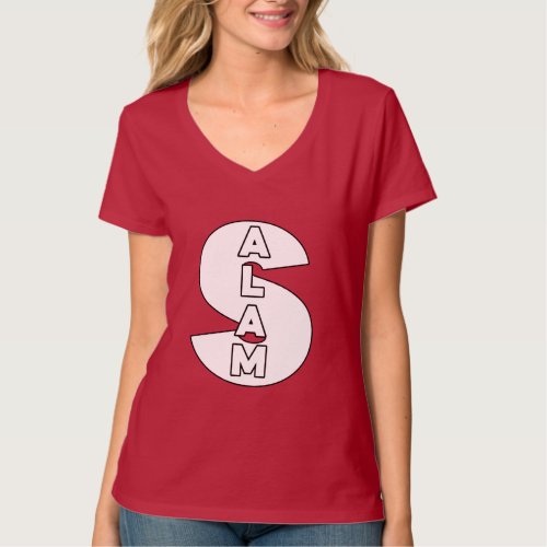 Salam Peace in Arabic Language Accent T_Shirt