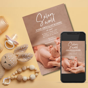 Salam World Muslim Islamic Birth Announcement