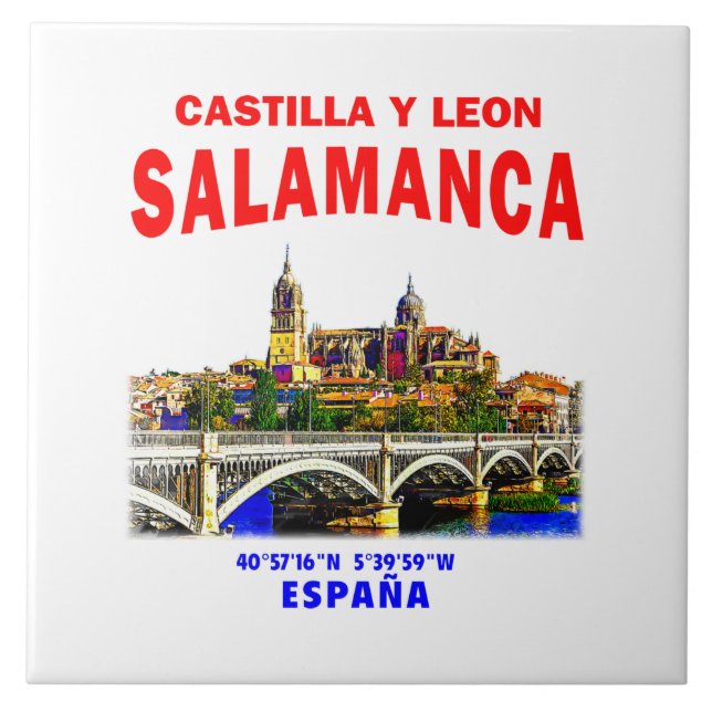 Salamanca / Castile and Leon, Spain. Ceramic Tile (Front)