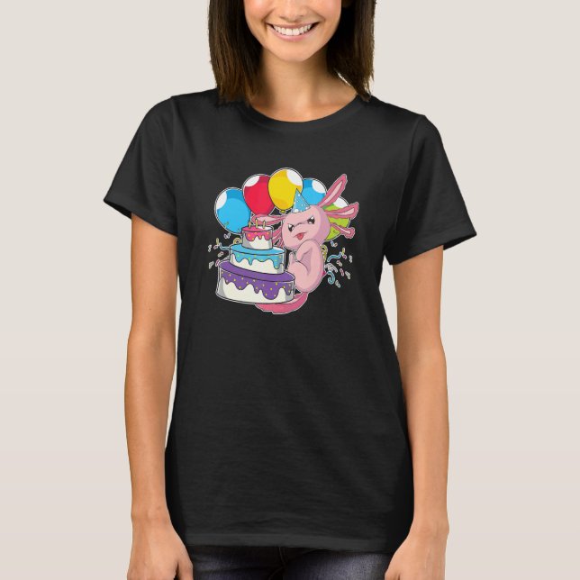 Salamander Amphibian Animal Kids Birthday Party Ax T-Shirt (Front)