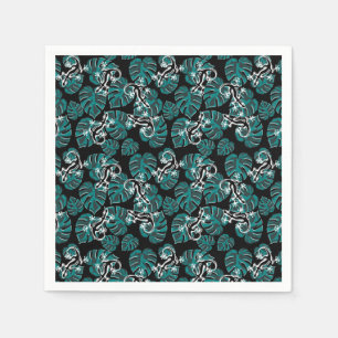 Salamander and Green Leaf Pattern Napkins
