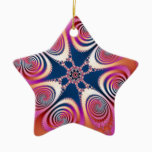 Salamander - Fractal Art Ceramic Ornament
