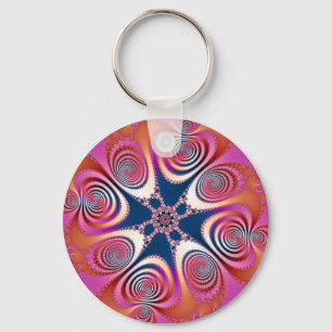 Salamander - Fractal Art Keychain