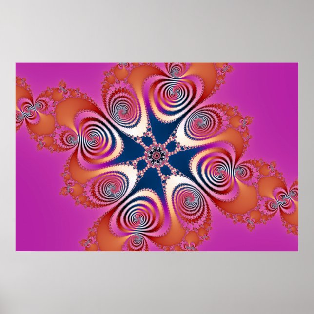 Salamander - Fractal Art Poster (Front)