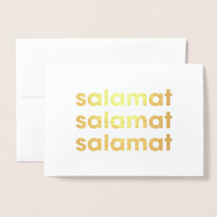 "Salamat" Gold Foil Thank You Card