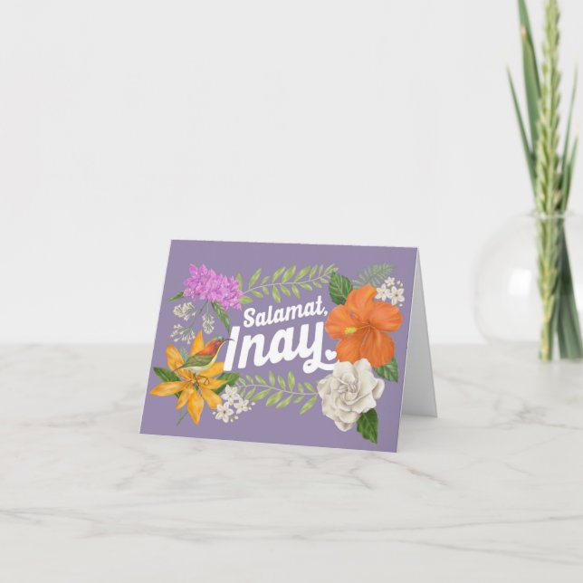 "Salamat, Inay" (Thank you, Mom) Filipino Card (Front)